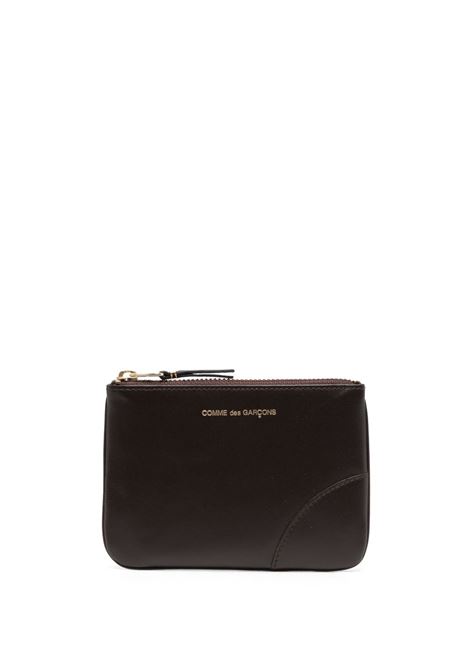 pouch zip classic line unisex marrone COMME DES GARÇONS WALLET | SA8100801